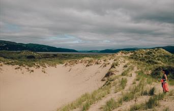 Ynyslas Dunes, the largest sand dunes in Ceredigion