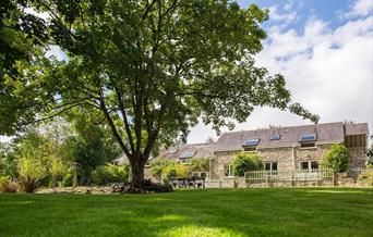 A view from our garden to our luxury suites