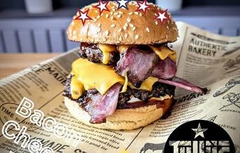 Tully's Sports Diner Llandrindod Wells, All American burger