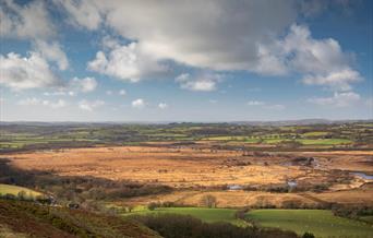 Aerial view of Cors Caron