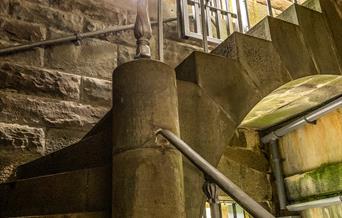 Stairs inside Pen y garreg dam tower
