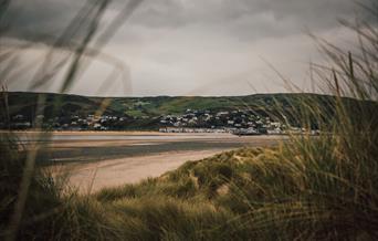 Dyfi Estuary view from Ynys Las Beach across to Aberdyfi