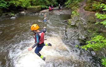 gorge adventure waterfall jump
