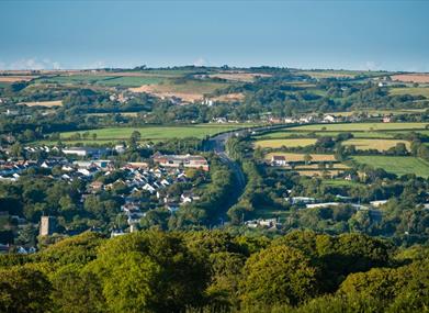 Aerial view of the Ceredigion coast along Cardigan Bay