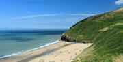 Penbryn Beach in the sun