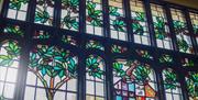 Penrallt Country House Hotel, stained glass window