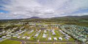 Arial photo of the touring park and play area