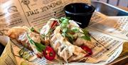 Tully's Sports Diner Llandrindod Wells, Confit duck gyozas