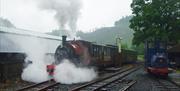 Corris Railway Loco in steam at Maespoeth