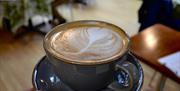 Freshly ground Welsh Coffee served by trained Baristas at Corris Café