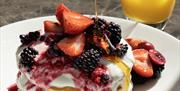 Llety Parc restaurant, Park Kitchen pancakes