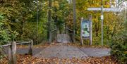 Plas Dolerw | Bridge over the River Severn to Dolerw Park