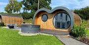 Wye double pod with hot tub at Great House Farm