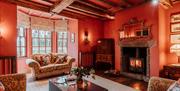 Lounge with fireplace