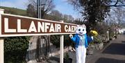 Easter Bunny at Llanfair Caereinon Railway Station