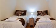 Twin bedroom at Felin Gogoyan self catering cottage Tregaron Wales