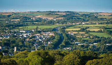 Aerial view of the Ceredigion coast along Cardigan Bay