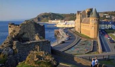 Aerial view of Aberystwyth Castle