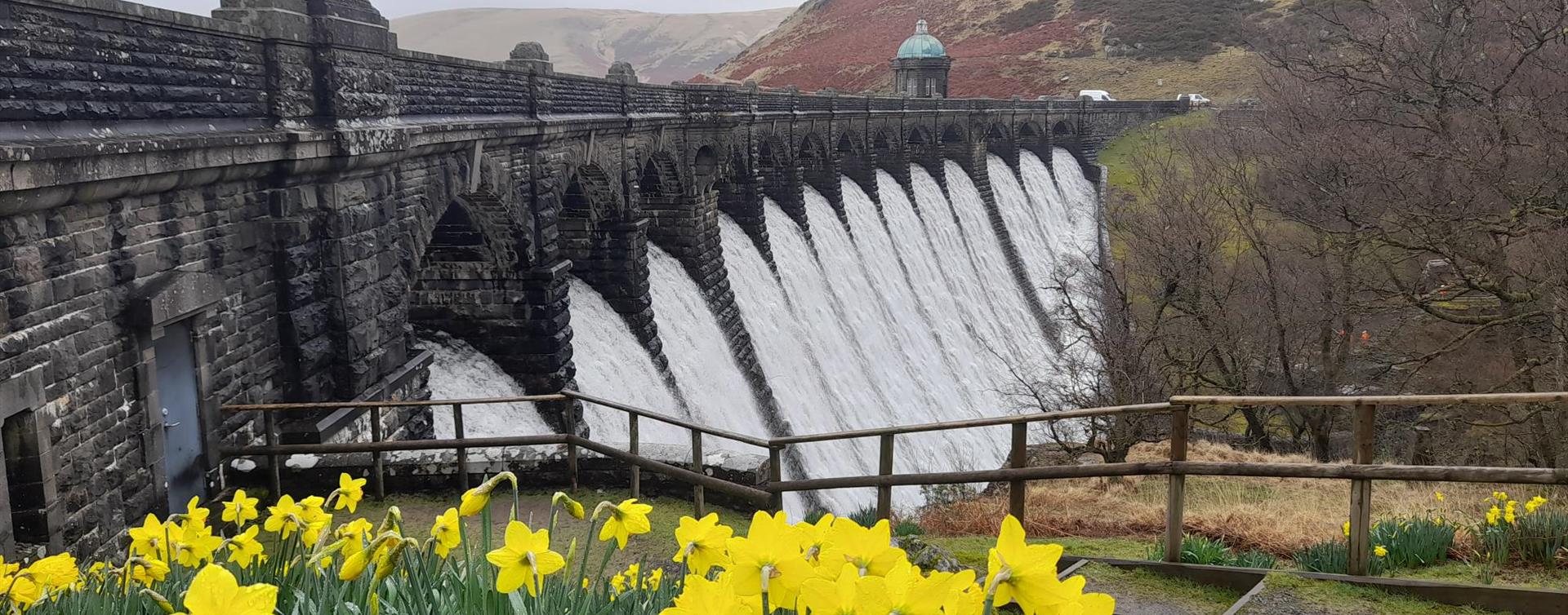 Mid Wales Elan Valley Dam in Spring