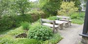 Cilfach Cottage | Attractive garden with lawn and sitting space