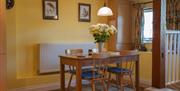 Dining area self catering Granary Cottage
