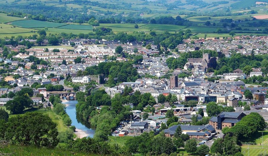 Caption: The ancient town of Brecon,  the setting for the first Brecon Choir Festival.
