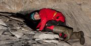 Scrambling around the underground workings with Corris Mine Explorers