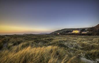 Trefeddian Hotel overlooking the Aberdyfi Sand dunes