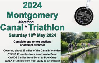 Motgomery Canal Marathon Triathlon poster 2024