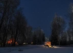 Vendkvern teiche in der Nacht
