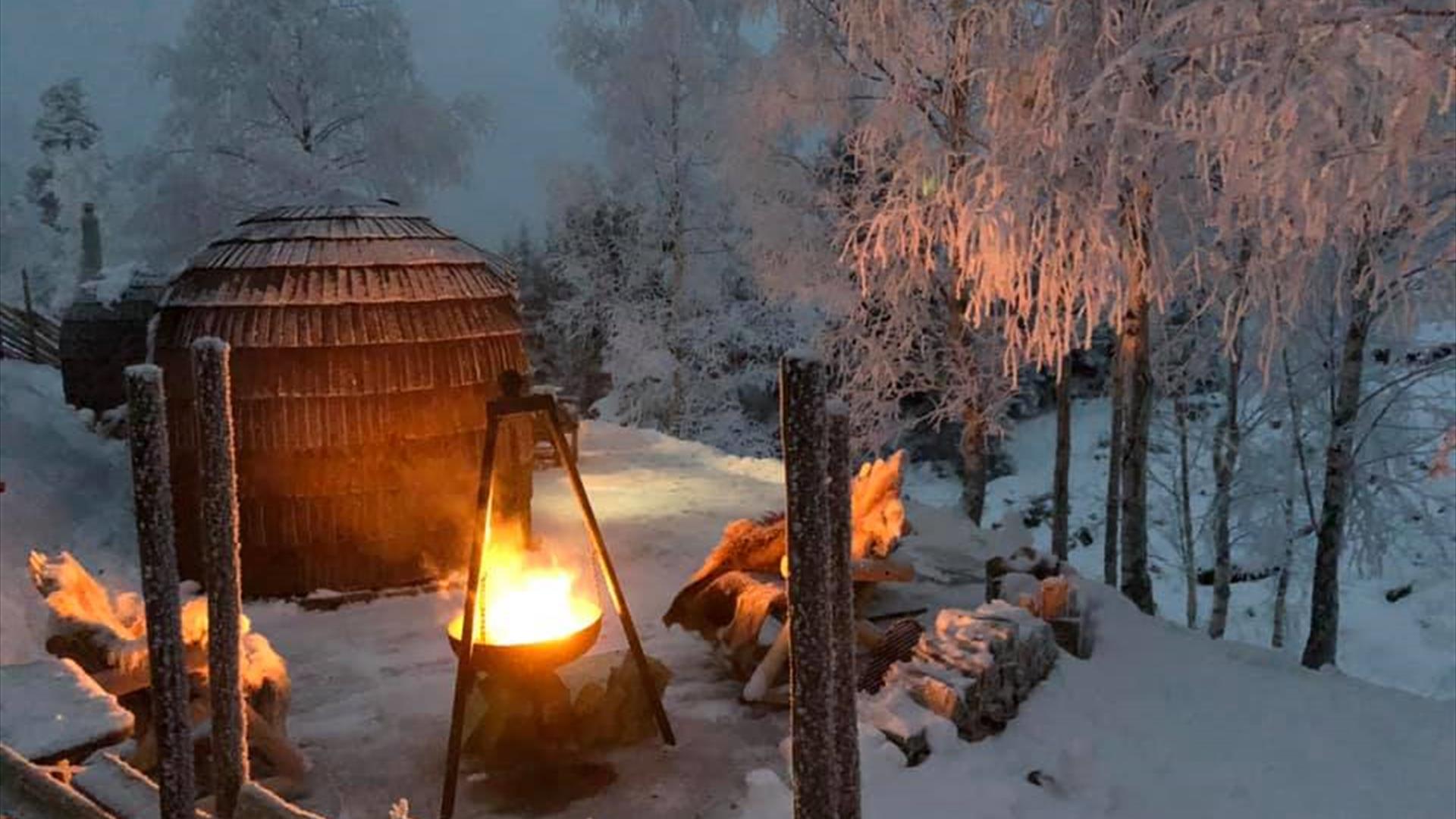 Konglehytta vinter idyll