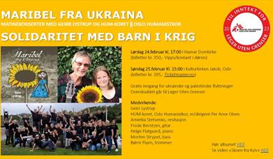 "Maribel fra Ukraina" - matinékonsert med Geirr Lystrup og Oslo humanistkor