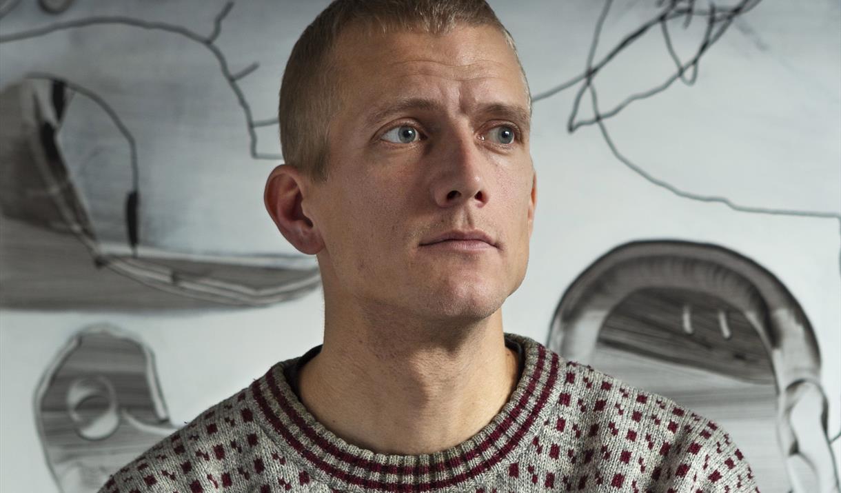 Åpning av utstilling ved Eigil Forberg, Hamar Kunstforening