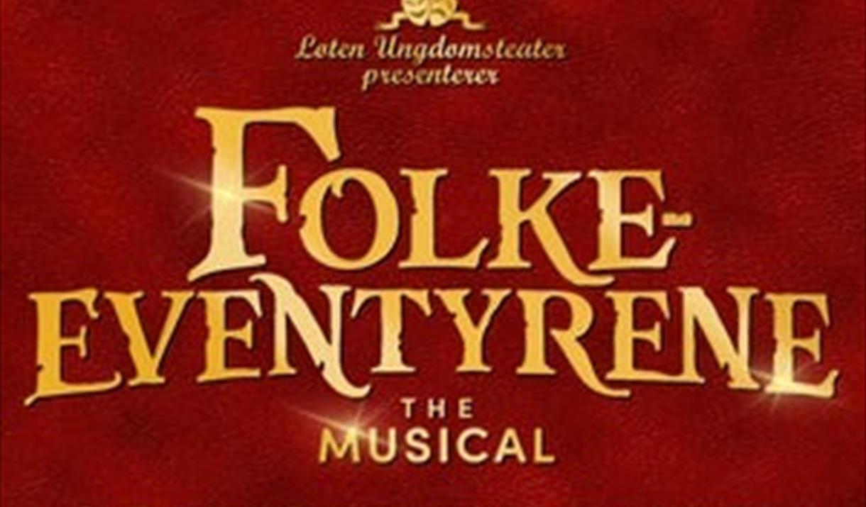 Plakat der det står "Folkeeventyrene"