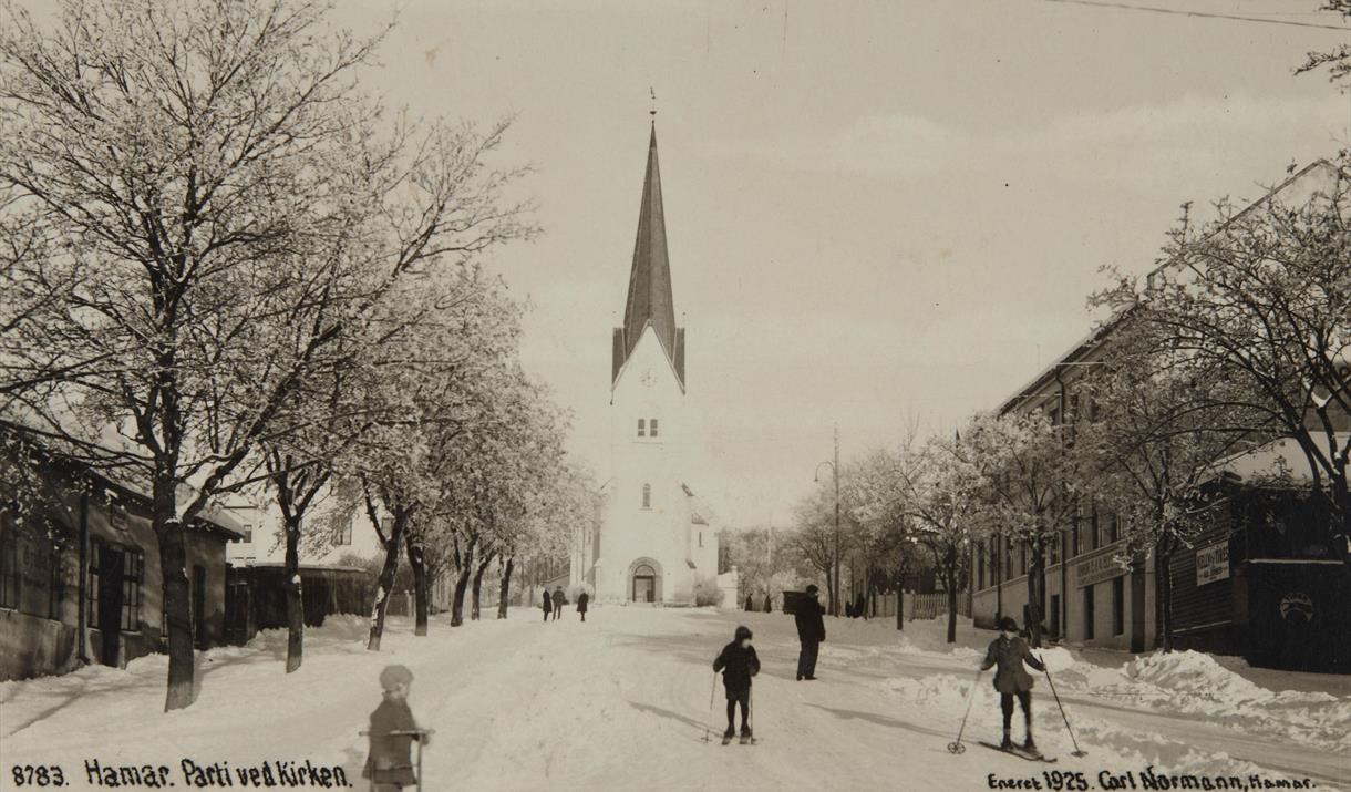 Kirkebakken, vinteren 1925