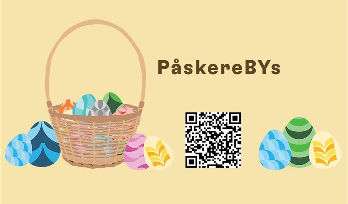 PåskereBYs med QR-koder for voksne og unge