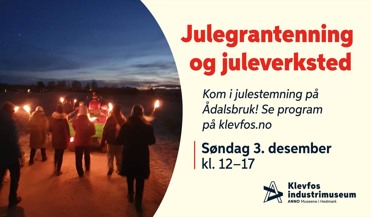 Julegrantenning og juleverksted i Klevfos