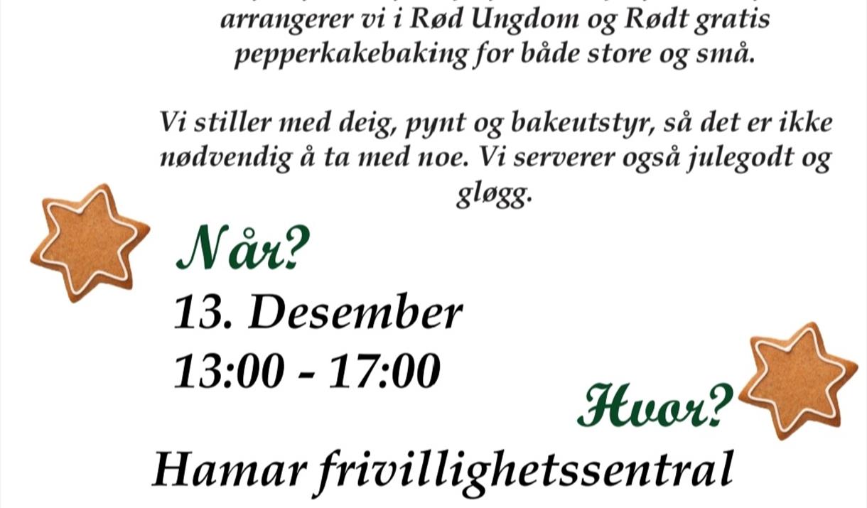 Pepperkakebaking med Hamar RU
