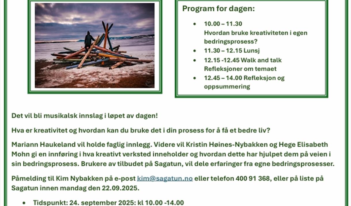 Velkommen til Recoveryverksted - Kreativitet i Recoveryprosessen