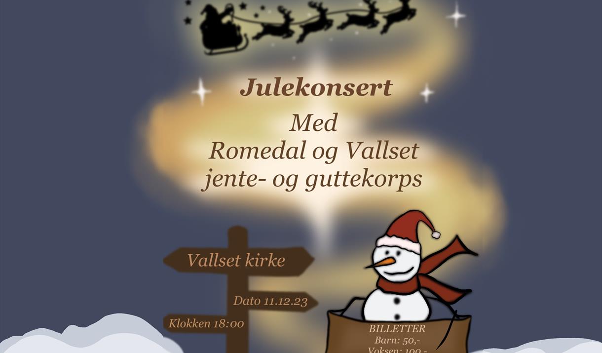 Julekonsert med Romedal og Vallset Jente- og Guttekorps