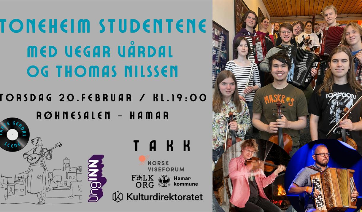 Toneheim studentene med Vegar Vårdal og Thomas Nilssen