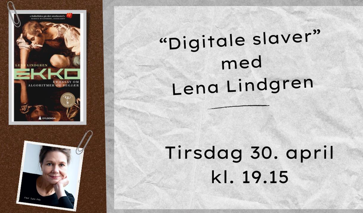 "Digitale slaver"- Lena Lindgren i samtale med Tobias Dahl