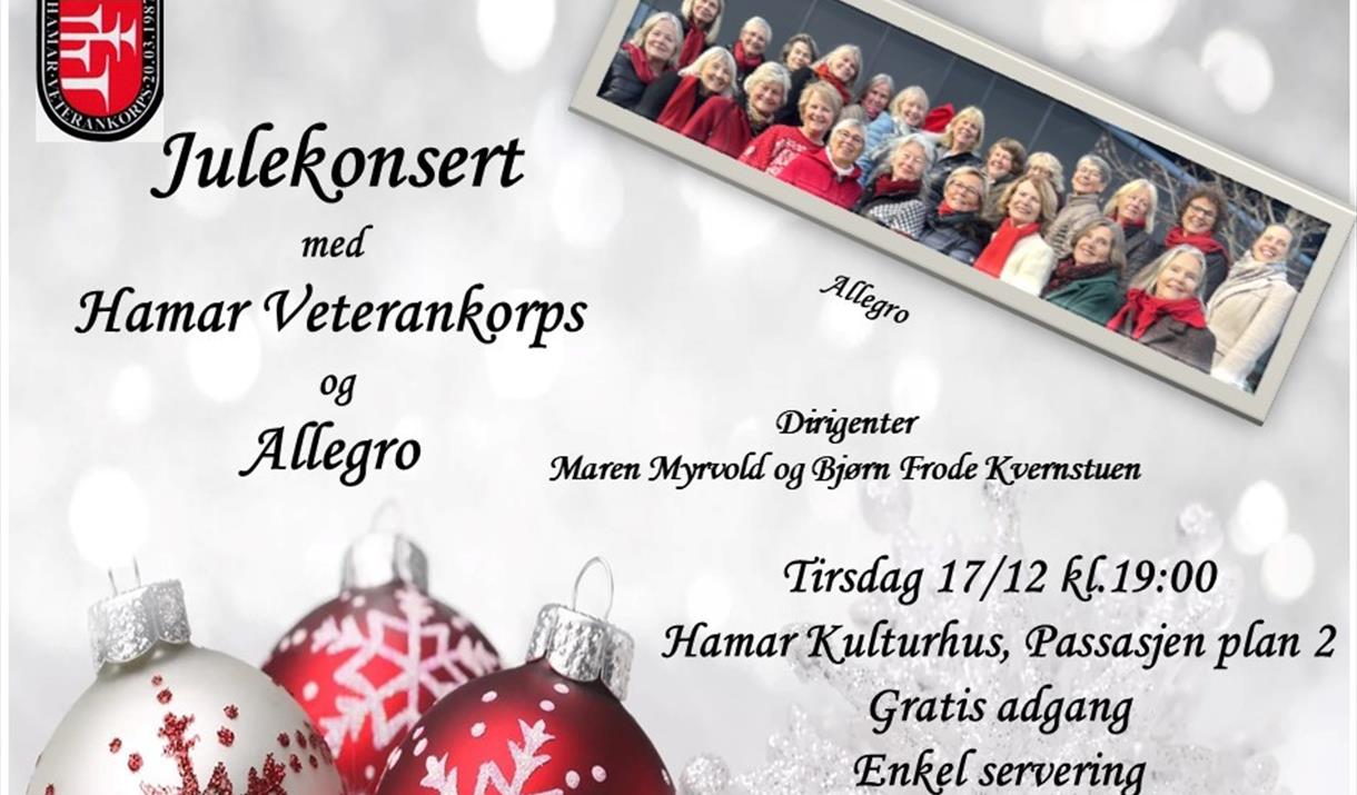 Julekonsert med Hamar Veterankorps og Allegro