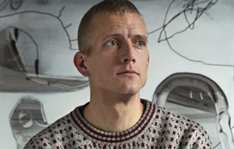 Åpning av utstilling ved Eigil Forberg, Hamar Kunstforening