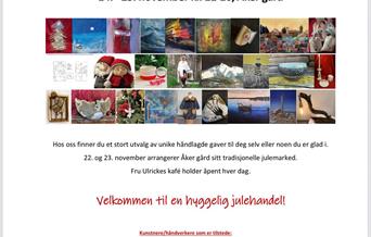 Juleåpent Åker gård kunst og håndverk