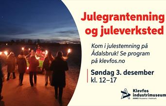 Julegrantenning og juleverksted i Klevfos