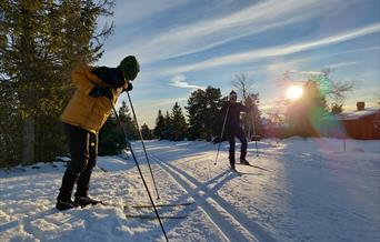 Skikurs, spreke opplevelser, tur, natur, snø