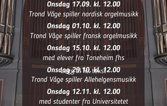 Oversikt over høstens lunsjkonserter