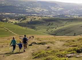 Walking on the Sugarloaf in Monmouthshire