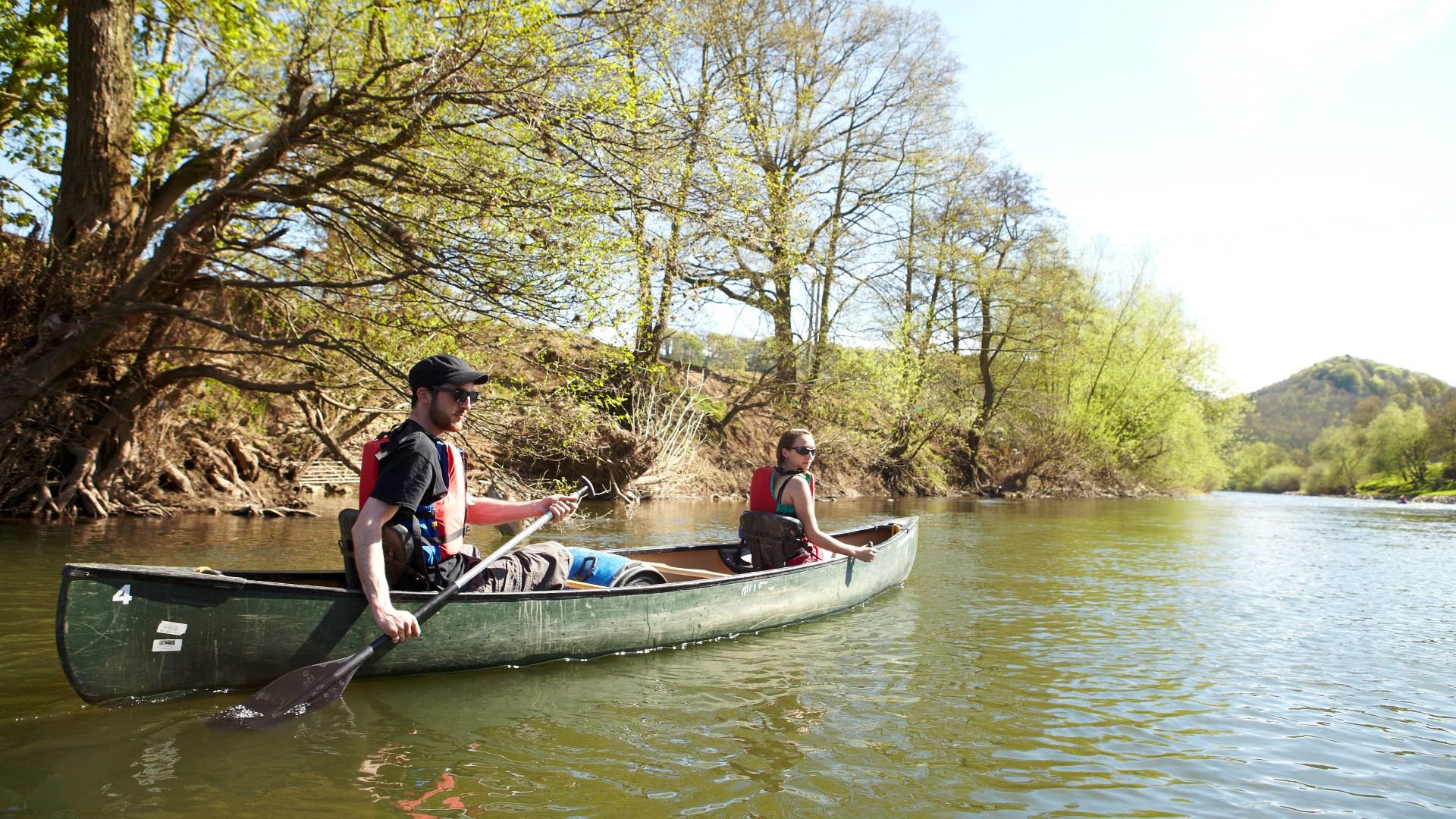 Canoeing on the River Wye